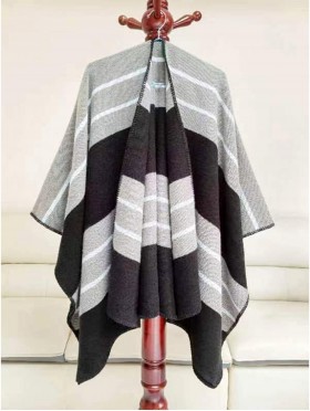 Soft Abstract Striped Cape